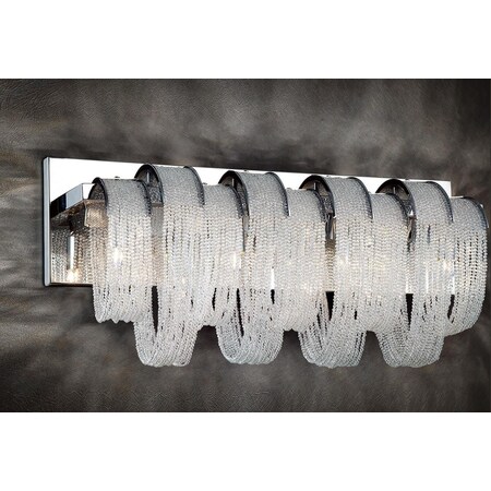 Cwi Lighting 4 Light Vanity Light With Chrome Finish 5615W21C